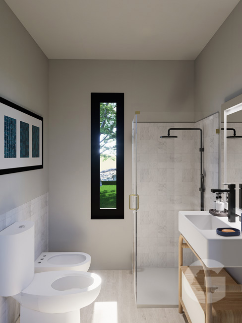 Casa Tipa - Baño completo.